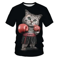 Summer Women Short Sleeve Tees Cat 3D T Shirts Casual Femme Tops Girls T-Shirt