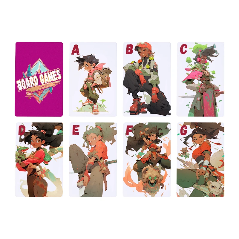 Factory-customized high-quality multiplayer board game with game cards and plastic pieces