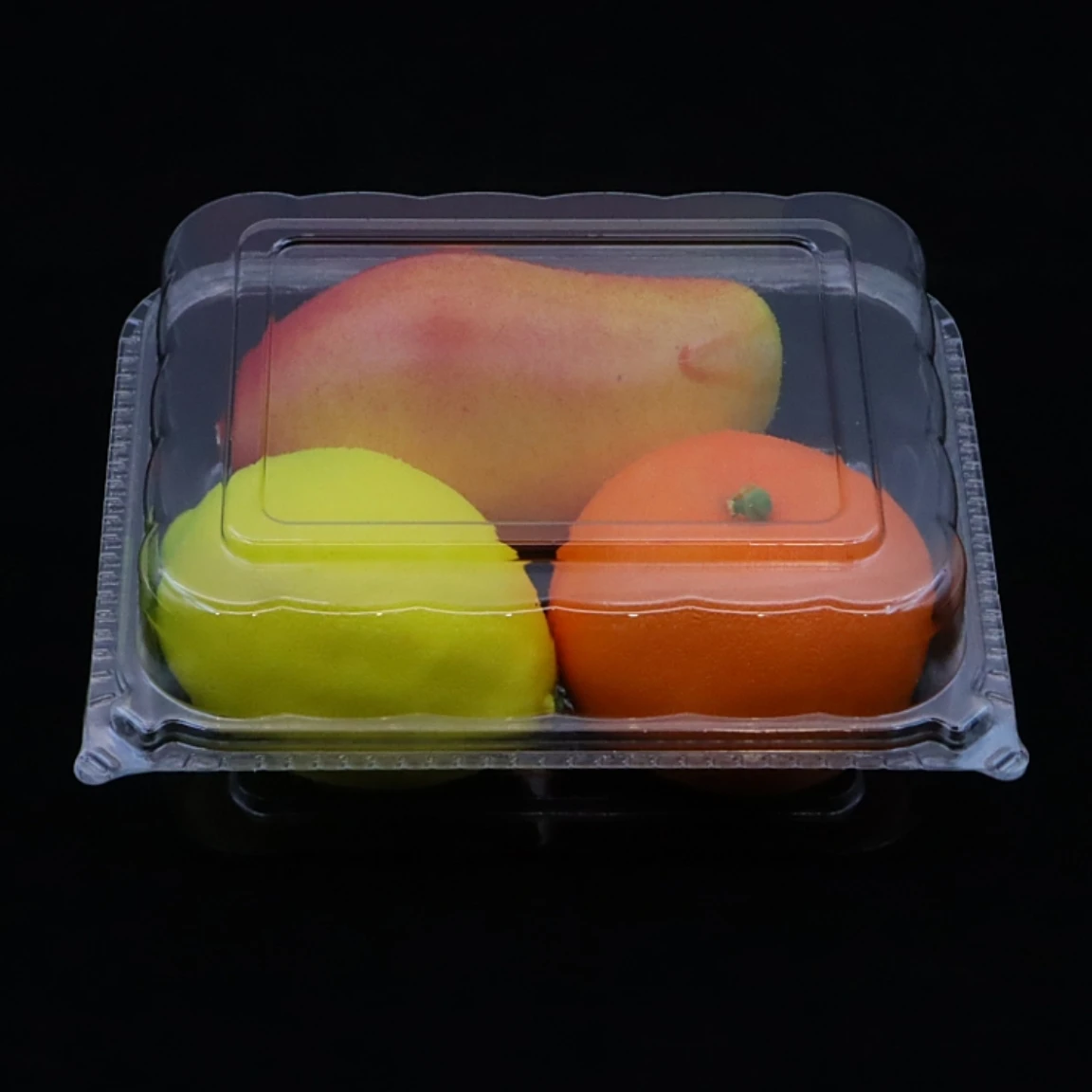 clear salad fruit plastic food container packaging clamshell sushi box with lid