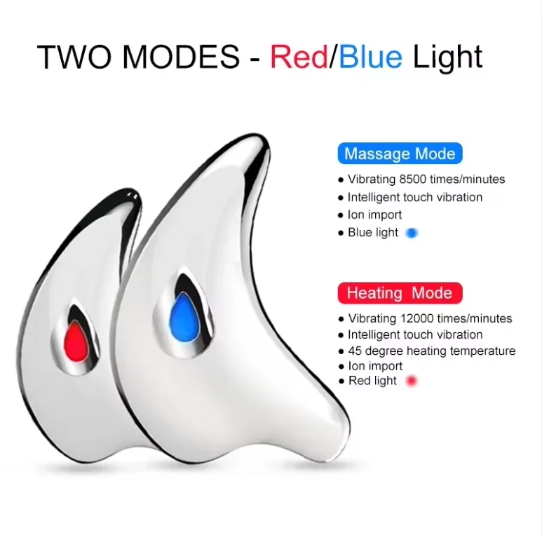 Electric LED Gua Sha 5 In 1 Electric Gua Sha Galvanic Scraping Massager Face Sculpting Tool Beauty Equipment For Facial Device