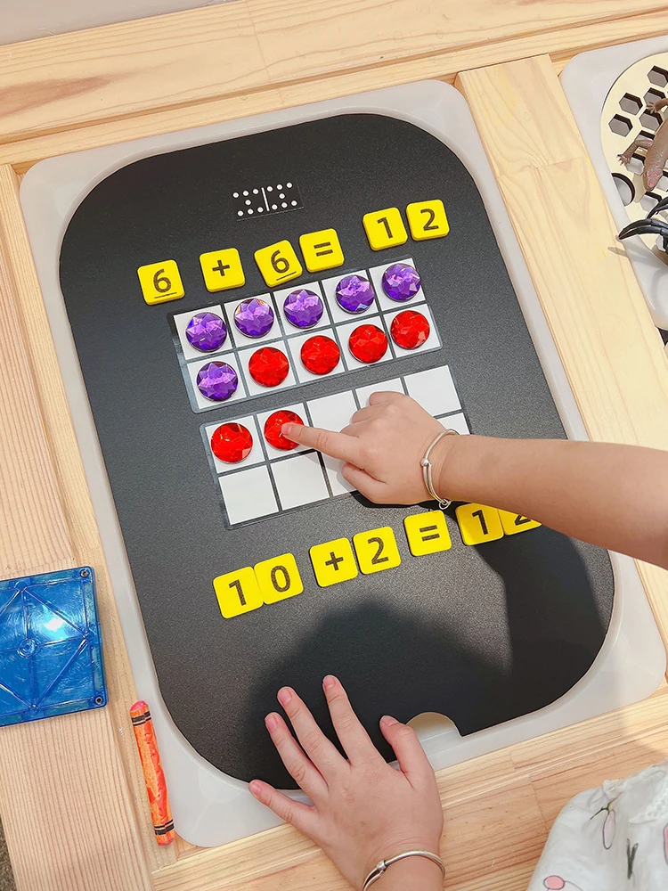 9 pcs of  a set Montessori Wood  Kitchen Insert Stove top Insert Grill Top Small Insert acrylic mirror for Trofast Bin