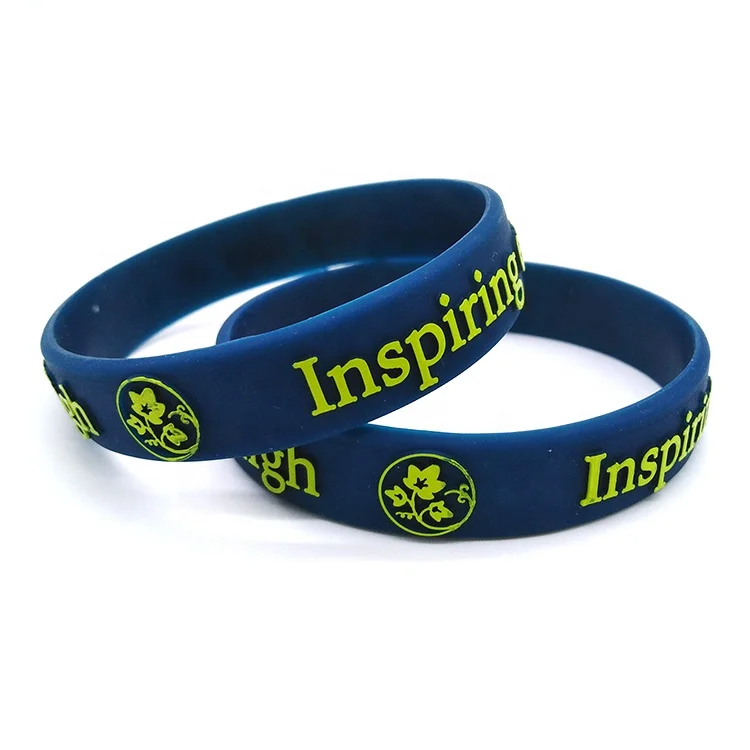 Customize design your own motivational silicone wristband alpha Bracelets embossed wrist bands