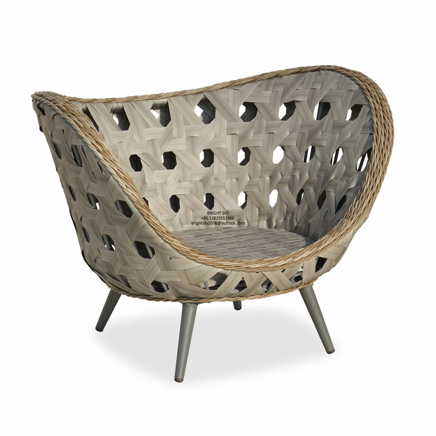  hot selling new design luxury outdoor rattan leisure lounge chair sofa furniture for patio balcony