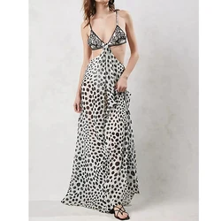 Юбка длинная летняя в повседневном стиле, юбка-труба из 85 полиэфирного волокна и 15 спандексов с открытой спиной и подтяжками