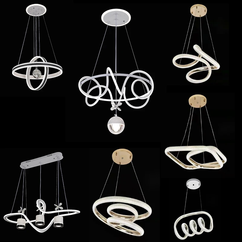 Modern Colorful Kitchen Ceiling Light Long Dining Table Decorative Nordic Hanging Led Chandelier Lighting Pendant Light