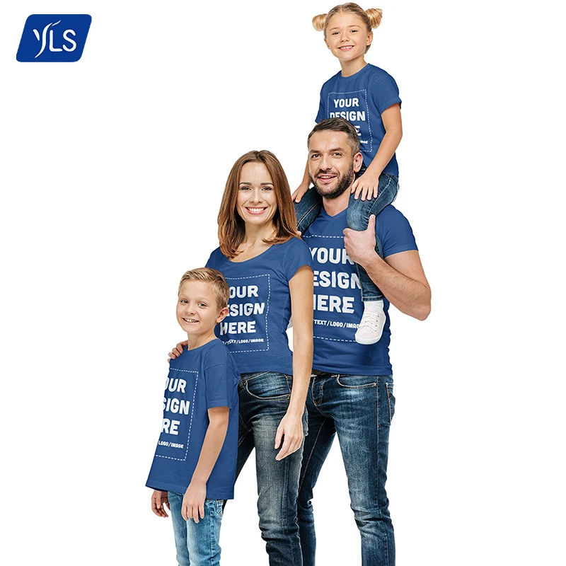 YLS 230 g 8.1 oz New Design White Tshirt 100 Cotton Regular Fit No Brand Tee Shirts Blank Family Matching Outfits