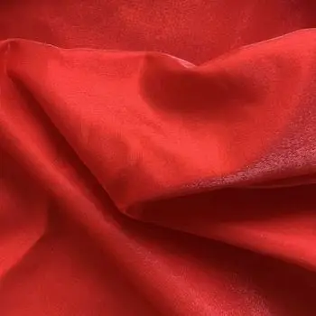 Thickened Glitter Brocade Cotton Glass Satin Bright Silk Polarized Stage 100polyester Organza Net Tulle Plain Fabric For Dresses