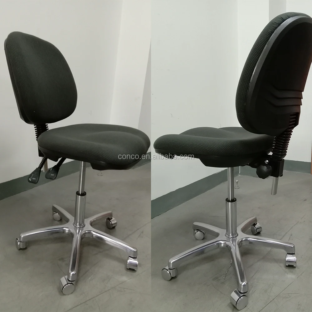 Fabric Antistatic Chair Manufacturer ESD Safe Chairs With Polished Aluminum Base
