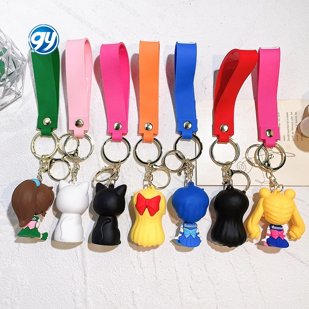 Sailor Cartoon Chain Couple Bag Pendant Moon Hare Doll Car Other Key Chains keychain toys