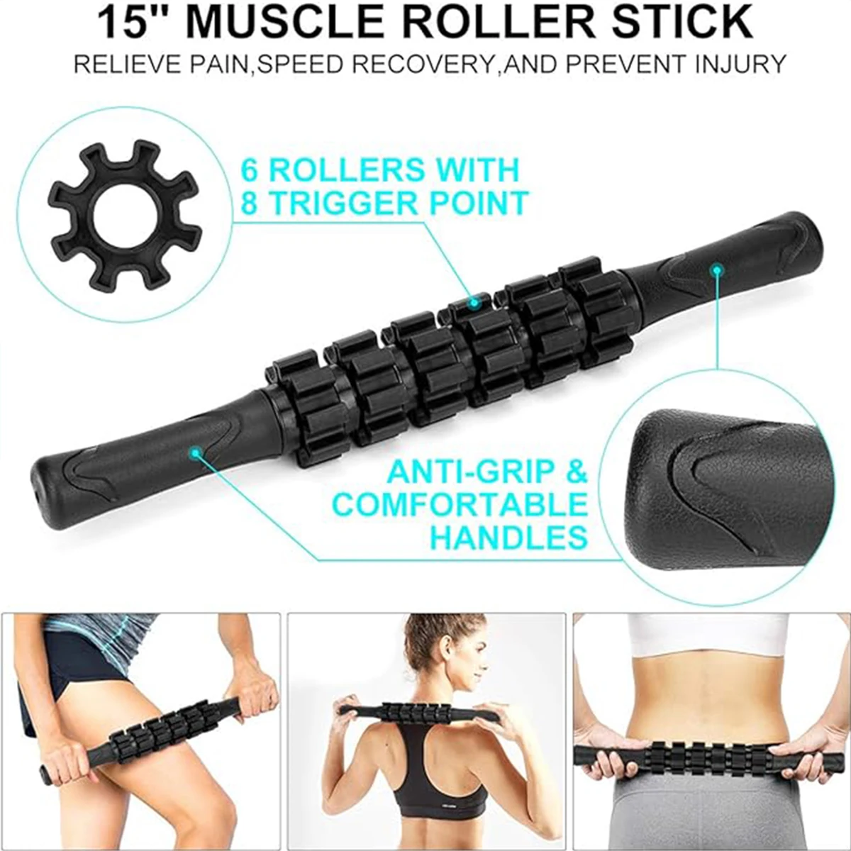 Hot Sell Sales Eco-friendly Fitness Equipment Yoga Column Foam Roller Set Pilates Yoga Roller Set