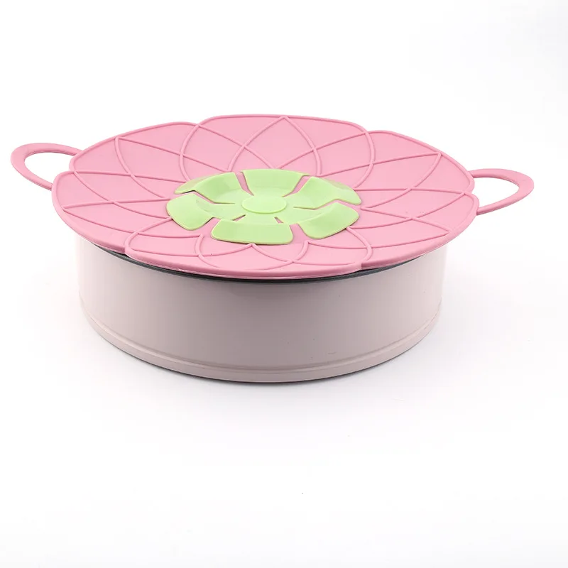 Multifunctional household kitchen large silicone spill-proof pot thickened casserole cover splash-proof and leak-proof porridge