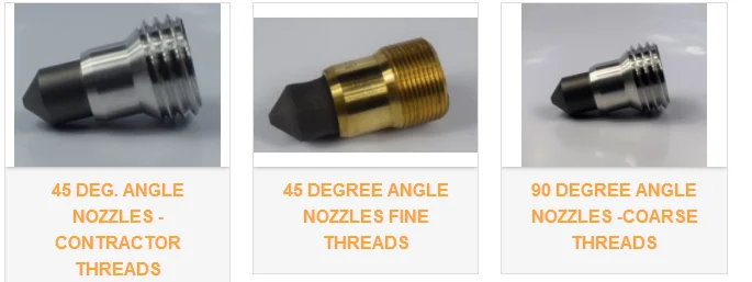 Boron Carbide Angle Nozzle with Outlet Angle 20 35 45 90 degree Coarse Thread 50mm