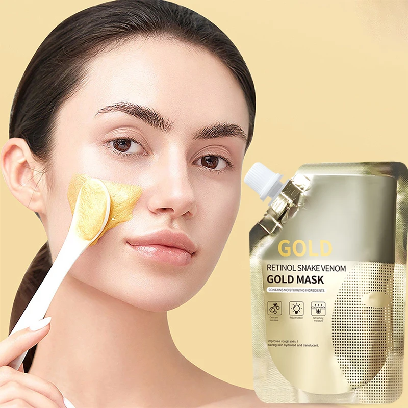 Wholesale Moisturizing Retionl Snake Venom Golden Hydrating Jelly Gel Tear Peel Skin Care Facial Mask