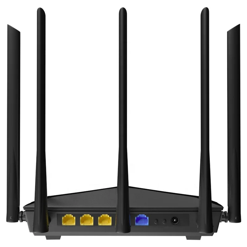 Tenda AC7 Dual Band 10/100 Мбит/с беспроводной Новый Wi-Fi маршрутизатор 2,4 ГГц/5 ГГц двухдиапазонный беспроводной маршрутизатор с 5 * 6dBi с высоким коэффициентом усиления антенны