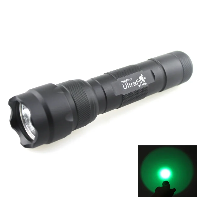 Сигнальный фонарик WF502B 3 Вт 1xcree XR-E Q5 зеленый свет 520nm 535nm
