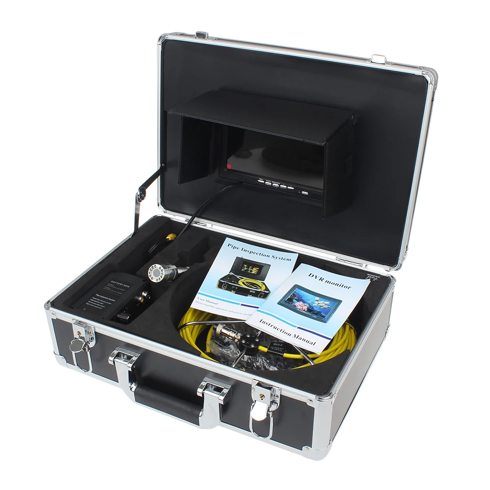 Mini dual camera for pipe/tunnel/cave inspection detector