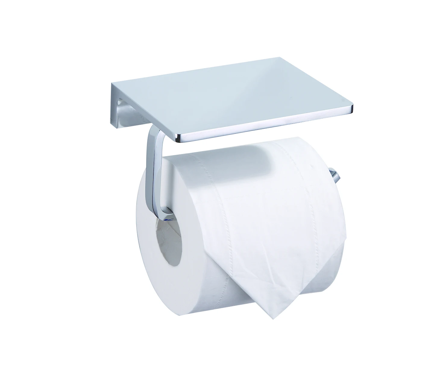 bathroom accessories wall mount toilet paper holder with phone shelf