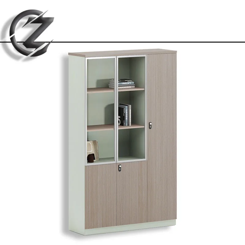 Modern Design Home Office Furniture Glass Door Metal Storage Bookcase File Cabinet for Bedroom Kitchen School Hotel