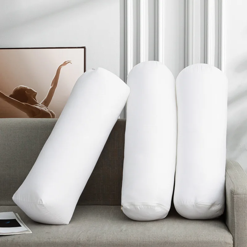 Supplier Hotel Cylindrical Long Side Pillow Customized Full Size Polyester Long Bolster Pillow