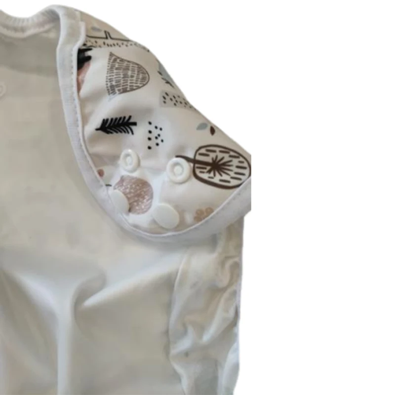 Double-Row Button All-Round Edge-Wrapped Cloth Diaper With Two Absorbent Pads Digital Printed TPU Plain Toddler Diapering