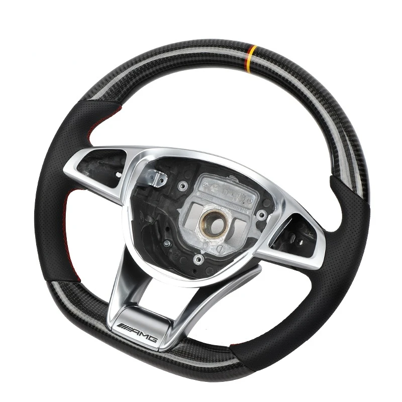 Custom Alcantar carbon fiber steering wheel For ben z 2015-2018 E43 CLS63 AMG GT C63S E63S racing wheel convertible