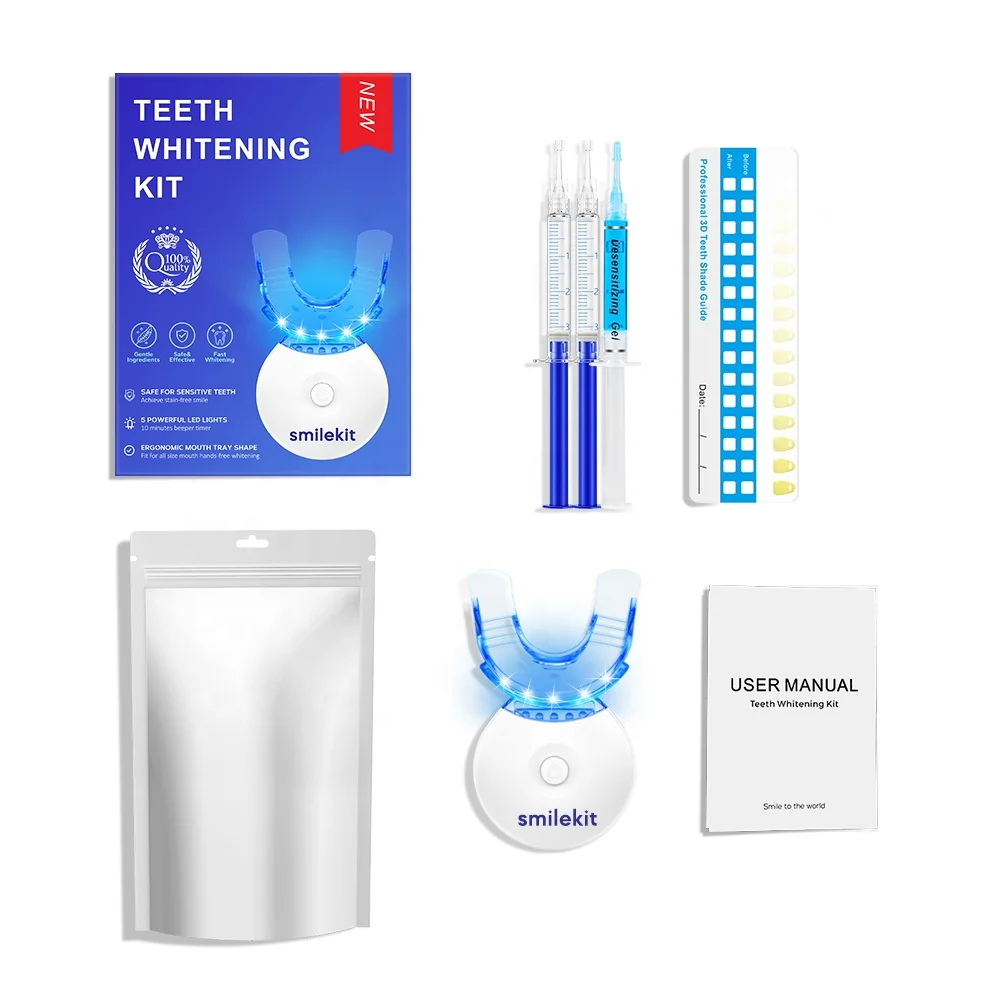 Private Logo Whitening Teeth Kit Home Teeth Whitening Strips 32/16 Leds Light Custom Teeth Whitening Kit