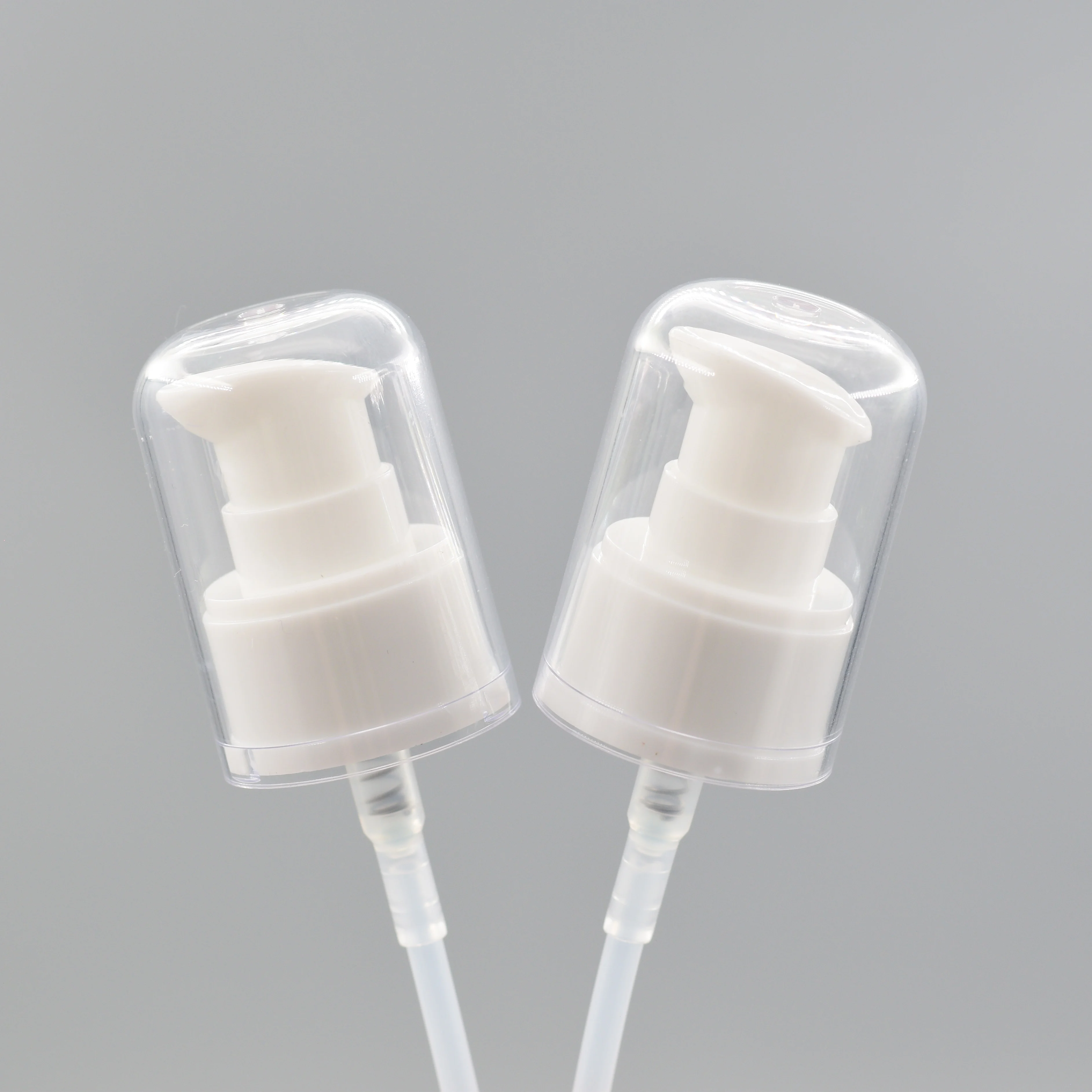 wholesale  OEM Colorful Cosmetic AS or PP Full Cover Plastic white smooth serum cream lotion 24/410 Treatment pump for bottles