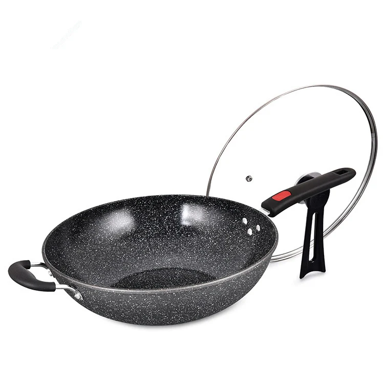 maifan stone wok household shovel resistant non-stick pan frying pan without oil fume stove general wok wholesale