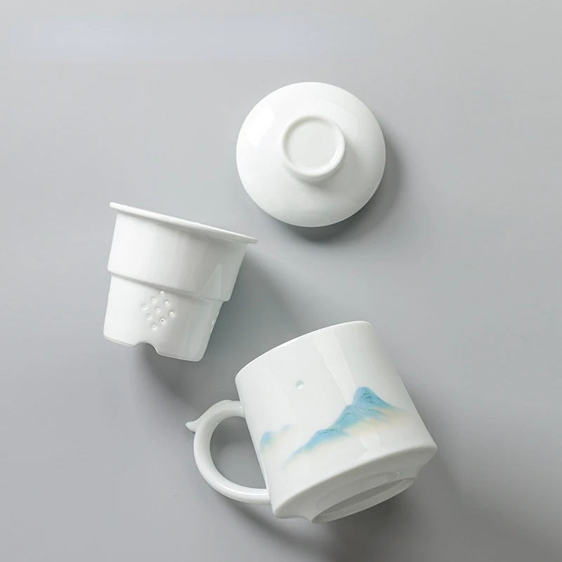 Factory Wholesale Customize Fine China Simple Home Teacup Single Cup Kung Fu Tea Set Ceramic Tea Set With Handle Camping Teapot