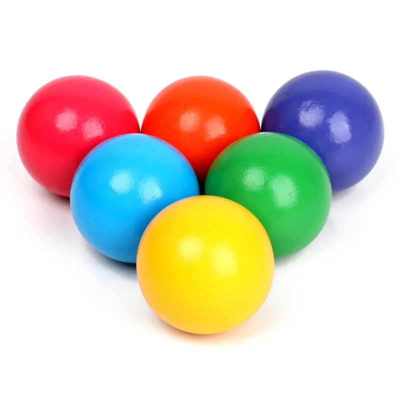 Custom Wooden Balls Wood Rolling Ball Toy 20mm 30mm 40mm