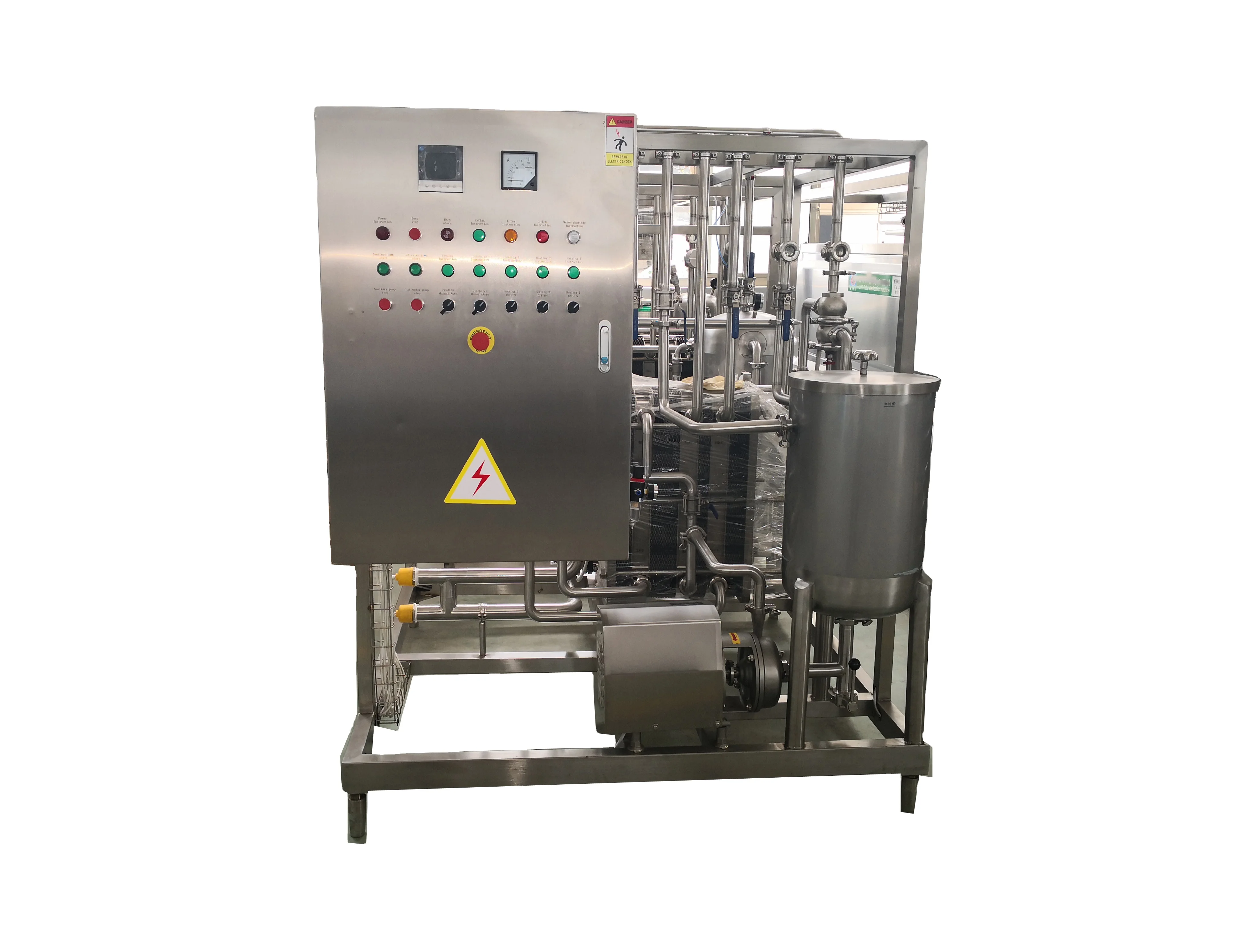 Semi automatic electric type 1000L/H fresh milk pasteurizer