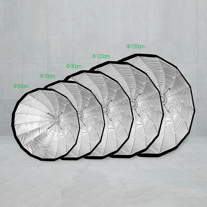 
Photography Accessories Softbox 70CM/90CM/120CM Deep Parabolic Softbox Quick Set Up Collapsible Soft Umbrella Lighting Soft Box 