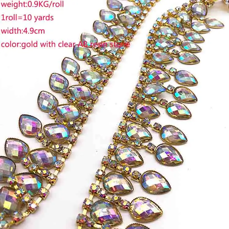Supplies rhinestone trimmings sewing accessories rhinestone chain trim by the yard for the dress accessories