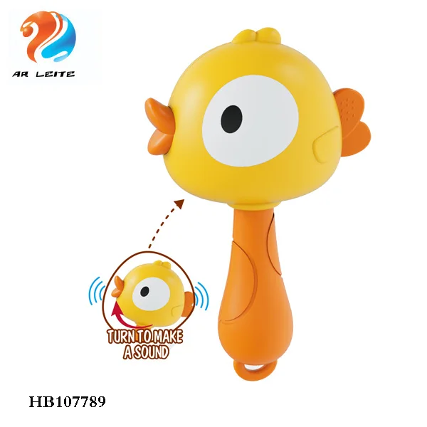 Infant Early Educational Baby Rattle Masticable Teether  Sensory Toys Colorful Rotating Rattle Toy for Toddler