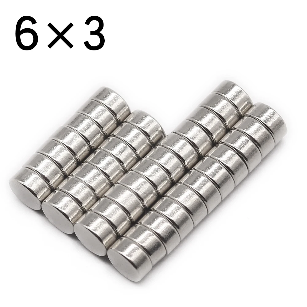 Mini 6x3 Mm Thin Disc Magnet N52 Neodymium Rare Earth Ndfeb Magnet Round Disc Block Neodymium Magnet