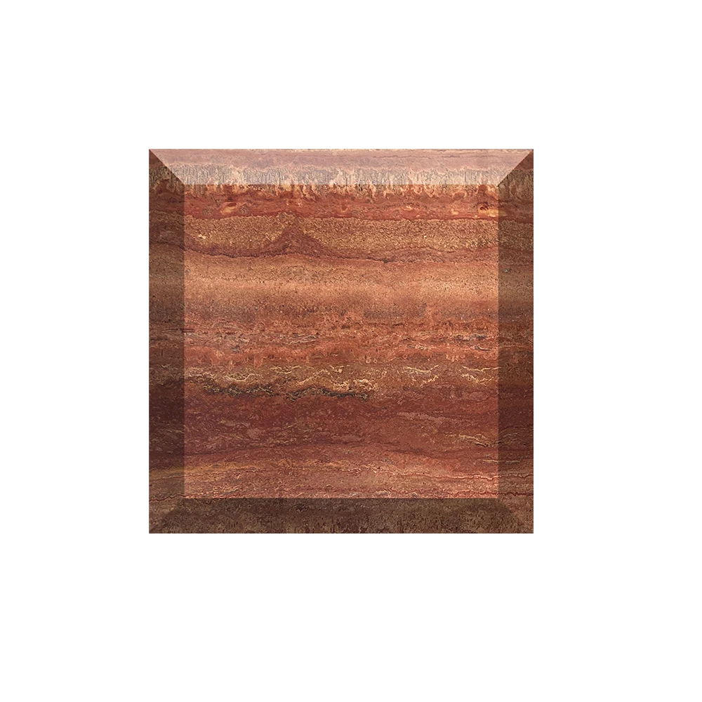 Premium Quality Red Travertine Exterior Wall Stone  Marble Slabs for Decoration