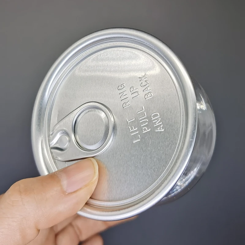 Hand seal-able OEM Sticker PE Lid Cover 100 ML Canned Food Tins Can Dry Flower Empty Aluminum Plastic Cans