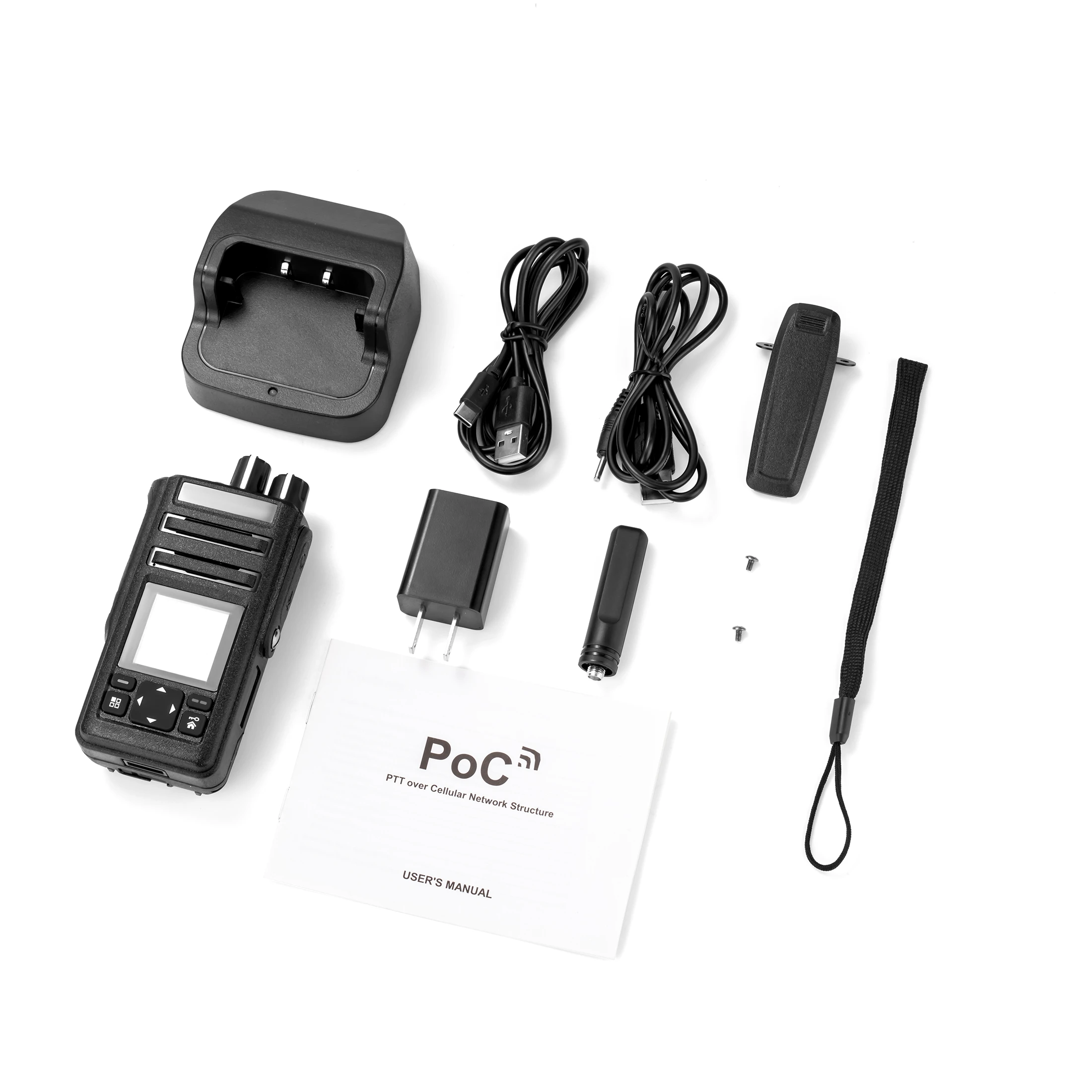 4G Sim-карта GPS BT SOS Poc Walkie Talkie двухсторонняя радиосвязь 4000mAh Zello Radio Poc Radio