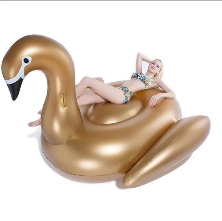 Summer swim pool Water sports air mattress Water party Toy Large Pvc  swimming Tube Rider island Floats Swan for adult