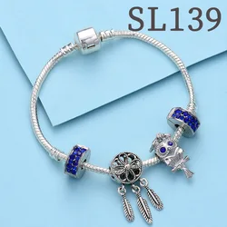INS hot selling Blue Starry Sky Bracelet Snowflake Pumpkin Car diy Handmade Jewelry Glass Bead Bracelet