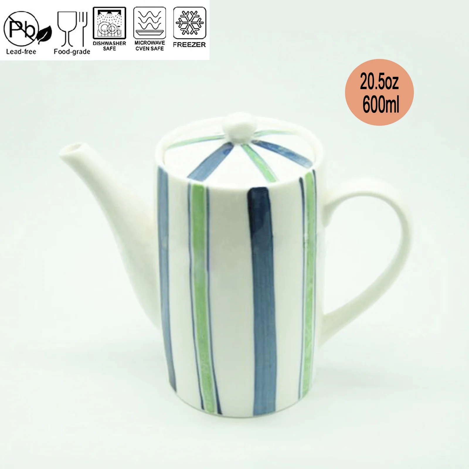 20.5oz Ceramic Tea Pot Large Teapot Kettle Ceramic Teapot Chinese Tea Pot