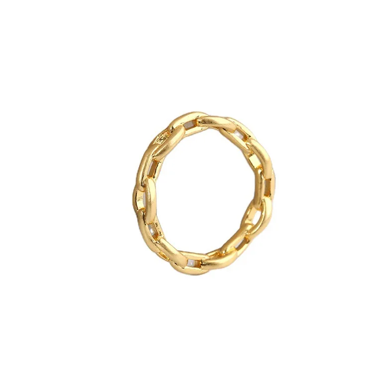 Plated Chain Custom Wholesale Ring for Men and Women Finger Band Gold Style Two Size Mens Womens Jewelry Jewelry Accessory 1pcs