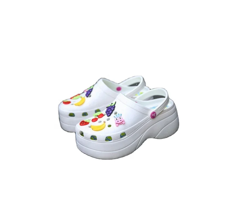 
EVA fashion style non-slip cool sexy Custom water washable High Heel Platform women wedge clog crocks sandals CLOGS & MULES 
