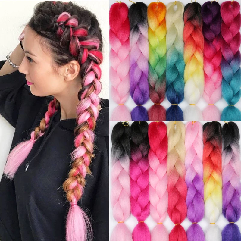 
Factory Wholesale kanikalon synthetic braiding hair 82inches 165g Jumbo Braid,Synthetic Braiding Hair Extension 