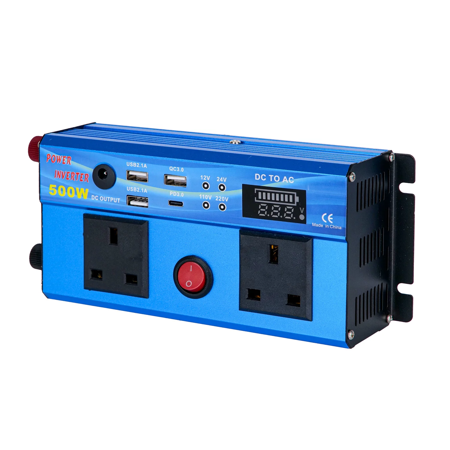 Solar Inverter 500W Dc To Ac Inverter With LED Display Type C Port Modified Sine Wave Inverter