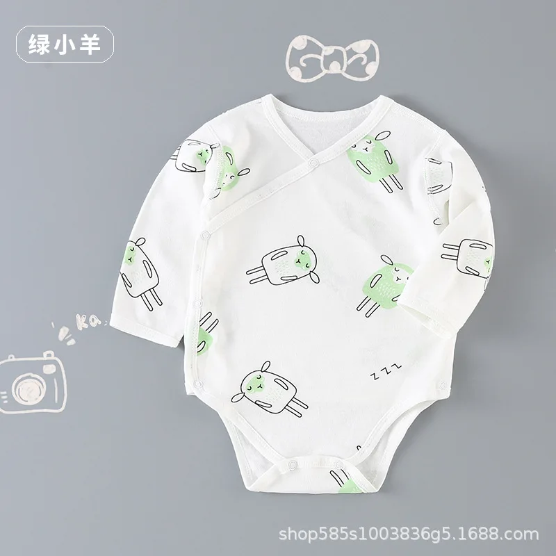 2023 new boy long-sleeved one-piece girl clothing 100% cotton newborn clothes baby romper