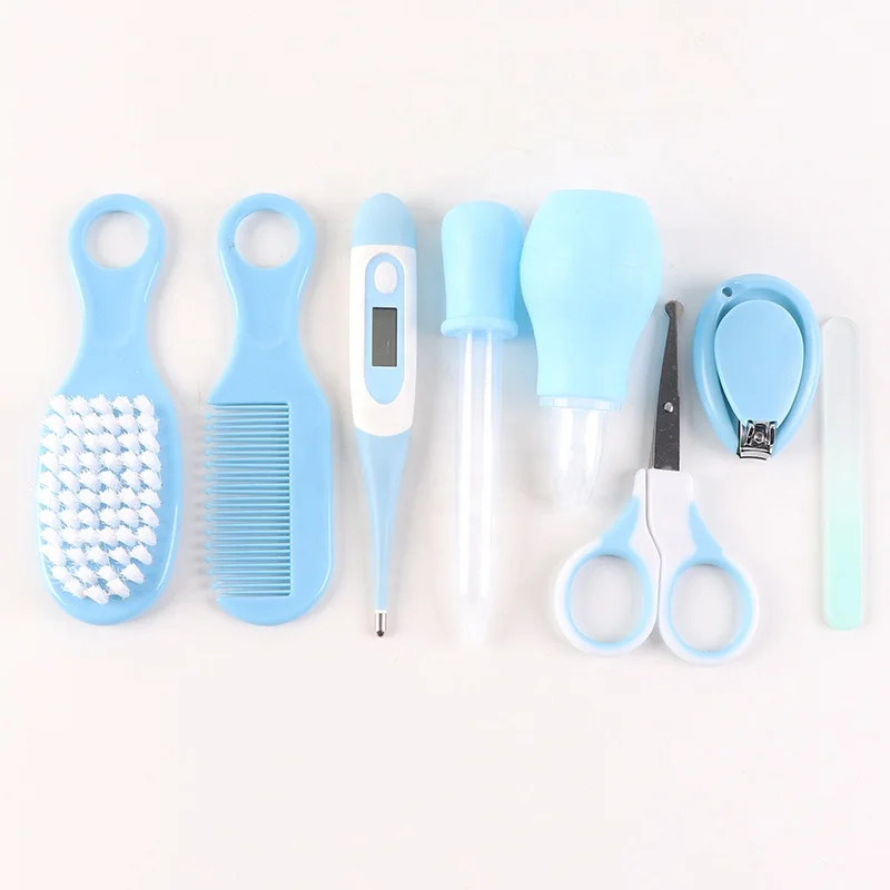 Low MOQ wholesale 8pcs tools safty use infant nail care kit oem baby care kit