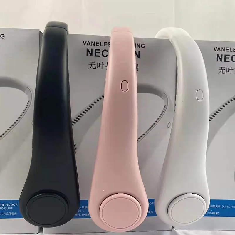 Portable Neck Fan,Hands Free Bladeless Fan 3 Speeds Adjustment Rechargeable USB Powered Neck Fan for Outdoor Indoor