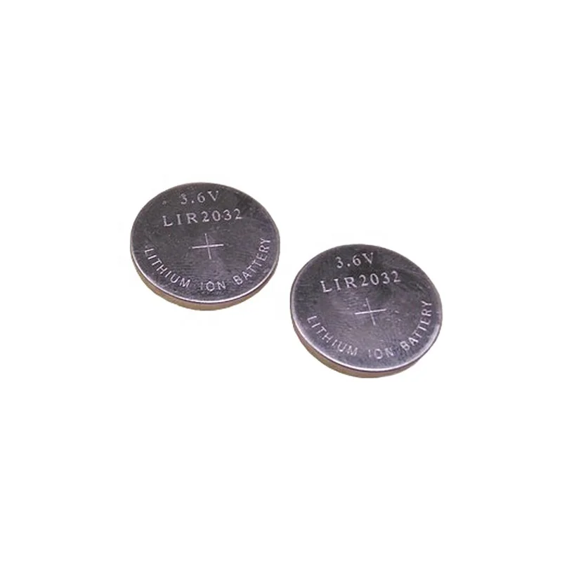 Hot Sale Lir2032 3.6V Lithium Ion Button Cell Battery Lir2032 Lir1620 LIR2430 LIR2450