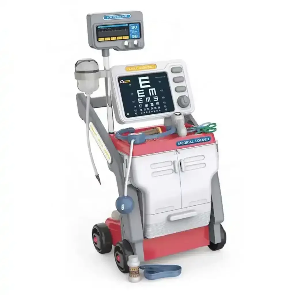 Educational hospital medical trolley cart realistic doctor games play pretend toy
